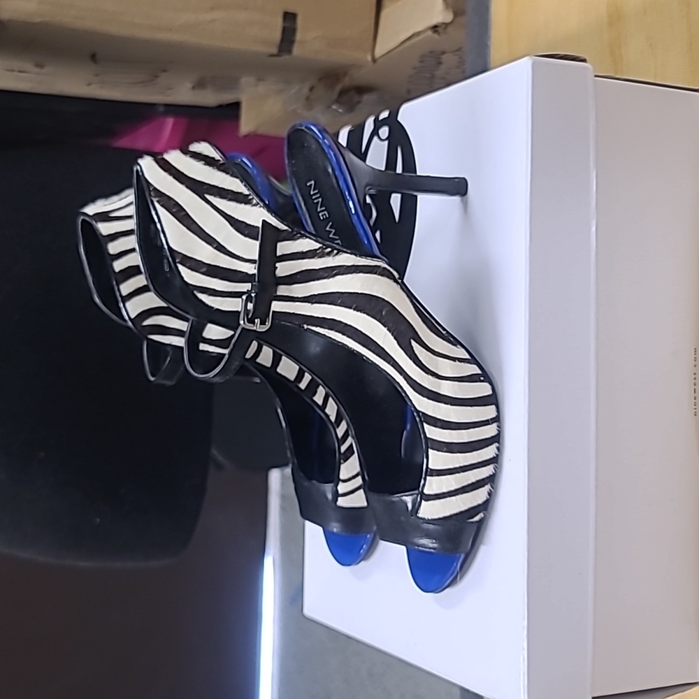 Zebra print heels